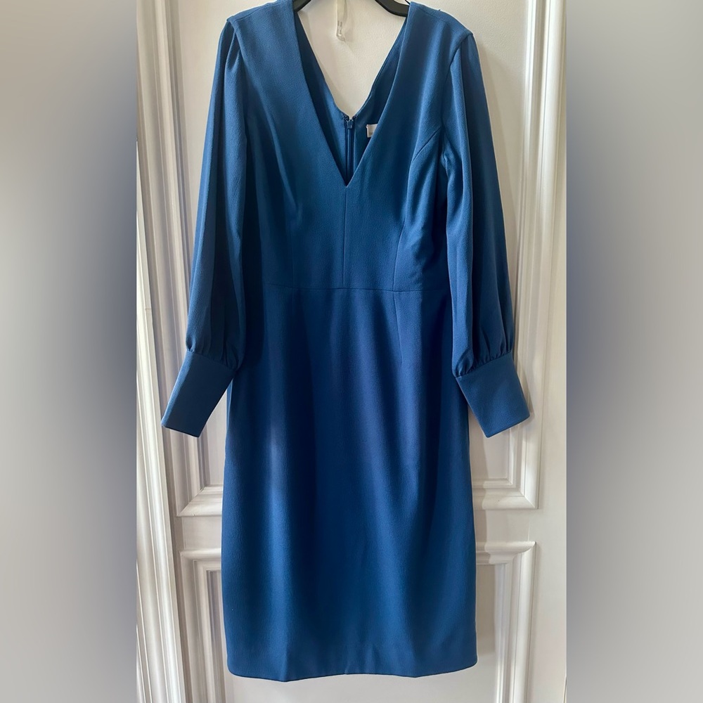 NWT Dress the Population Long Sleeve Cobalt Blue Dress Size L (orig $232)